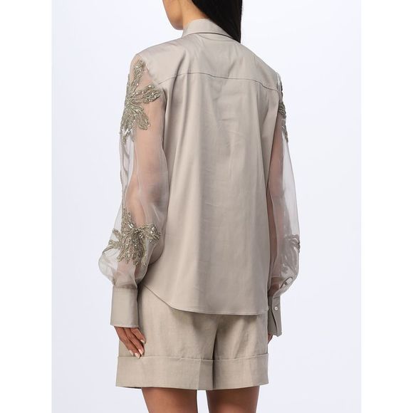 Brunello Cucinelli Coat Woman Forest Green - Picture 3 of 4